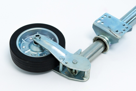 Koło podporowe PRUFTREX automatyczne średnica rury 60 x 4 mm, obciążenie 500 kg, wymiary koła 200x50 mm, pełna guma, KPPRUB002