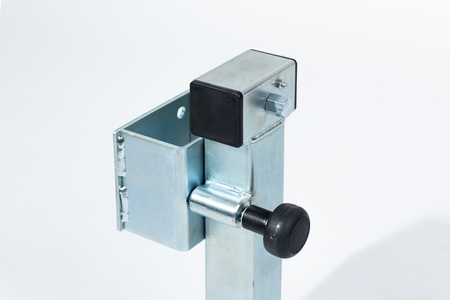 Noga podporowa PRUFTREX uchylna z kołnierzem 85 mm, średnica rury 60 x 4 mm, obciążenie 1300 kg, PNPRUA001