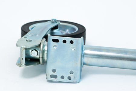 Koło podporowe PRUFTREX automatyczne średnica rury 60 x 4 mm, obciążenie 500 kg, wymiary koła 200x50 mm, pełna guma, KPPRUB002