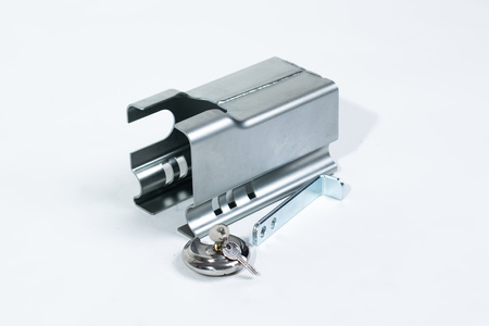 Zabezpieczenie zaczepu haka z zamkiem PRUFTREX Wymiary 213x129x118 mm OZPRUA001