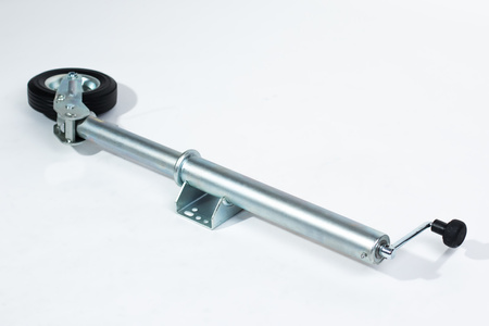 Koło podporowe PRUFTREX automatyczne, średnica rury 60 x 4 mm, obciążenie 250 kg, wymiary koła 200x60 mm, pełna guma, KPPRUA003