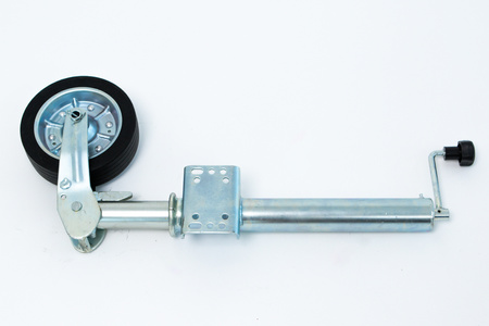 Koło podporowe PRUFTREX automatyczne średnica rury 60 x 4 mm, obciążenie 500 kg, wymiary koła 200x50 mm, pełna guma, KPPRUB002