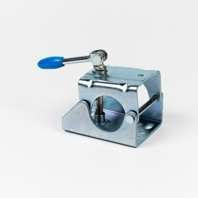 Obejma koła podporowego ze składanym uchwytem PRUFTREX uchwyt zaciskowy, średnica rury 60 mm, obciążenie 500 kg, KOPRUB001