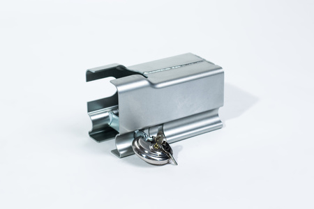 Zabezpieczenie zaczepu haka z zamkiem PRUFTREX Wymiary 213x129x118 mm OZPRUA001